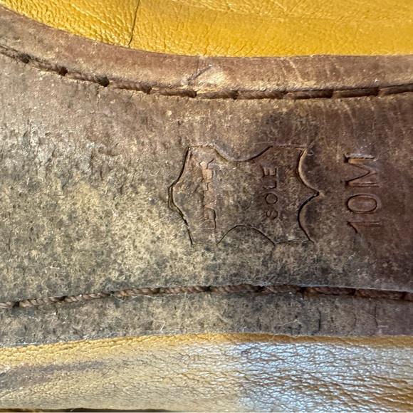 Tory Burch Chestnut Leather Ballet Flats with Gold Logo - Picture 6 of 6